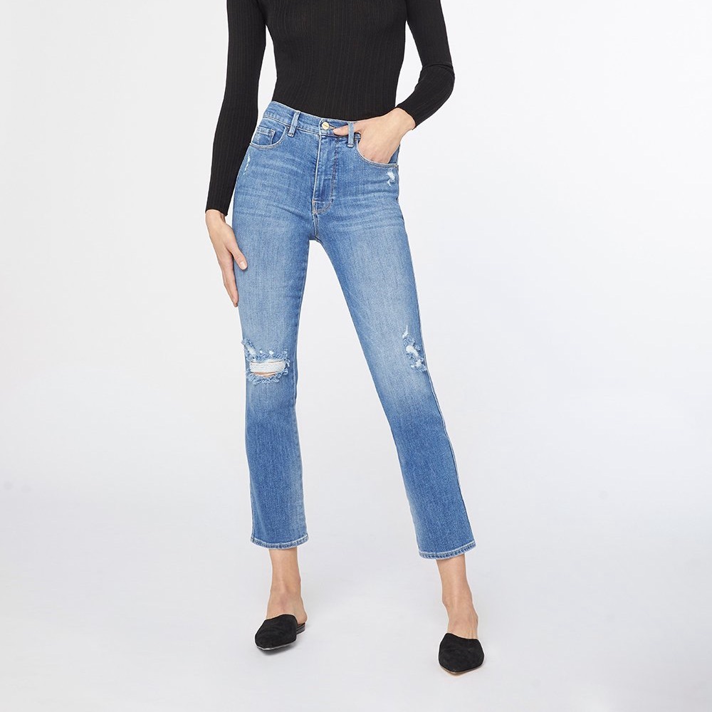 Women's Blue Distressed Jeans